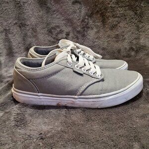 Vans Womens Gray Canvas Low-Top Skate Shoes Size 8.5